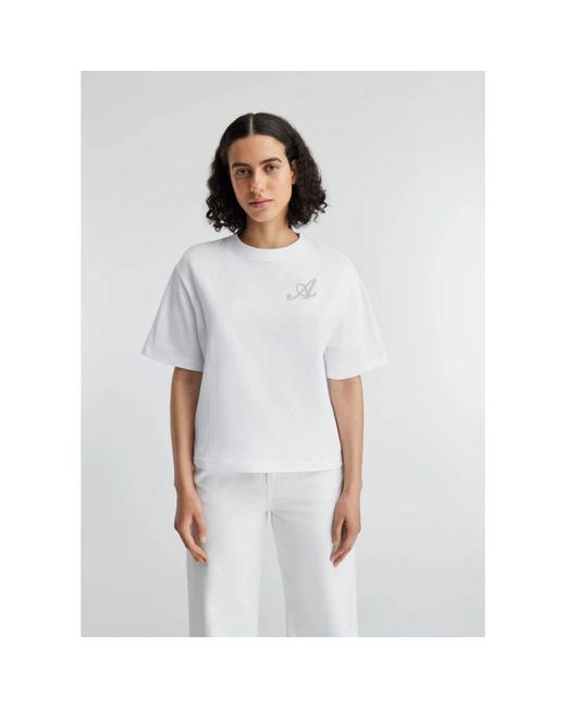 Axel Arigato White Grail t-shirt mit stickerei