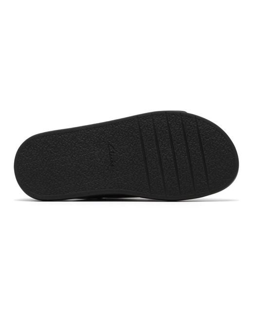 Clarks Black Flat Sandals