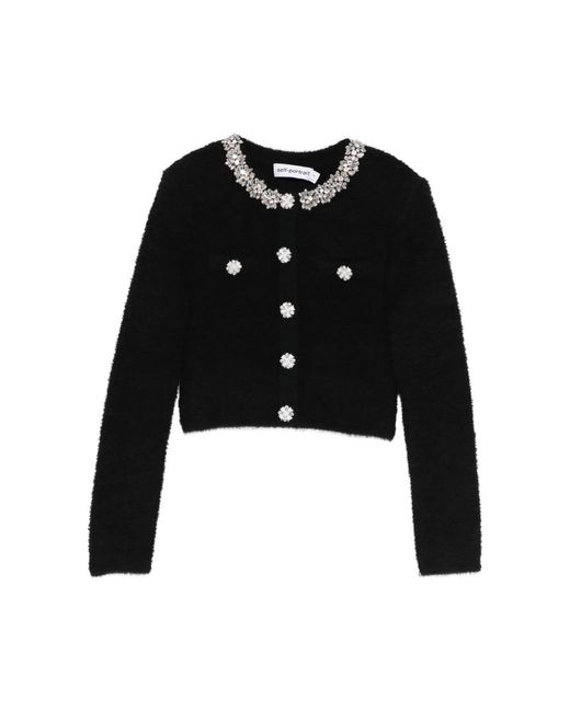 Cardigans Self-Portrait de color Black