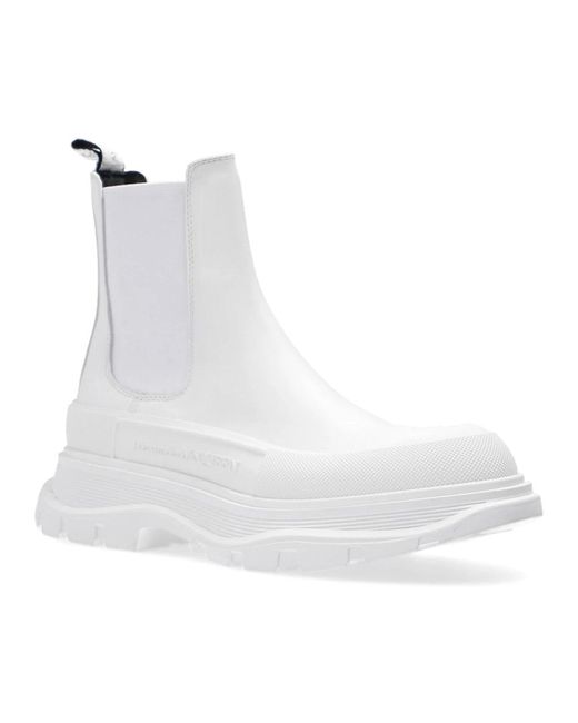 Alexander McQueen White Chunky sole sneakers elastische einsätze