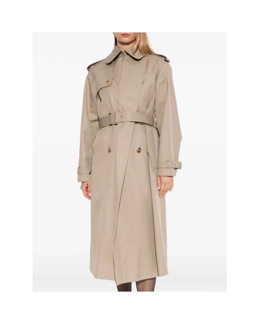 McQueen Double-Breasted Trenchcoat in het Natural