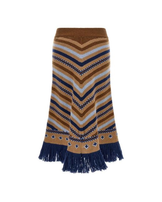 Midi Skirts Alanui de color Blue