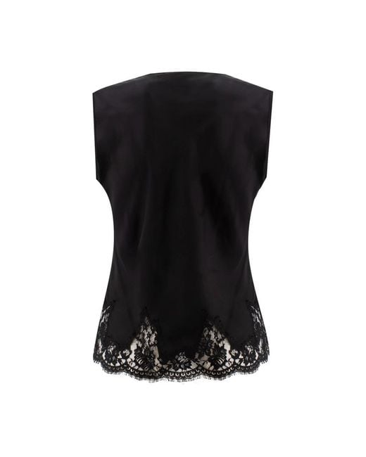 Ermanno Scervino Black Sleeveless Tops