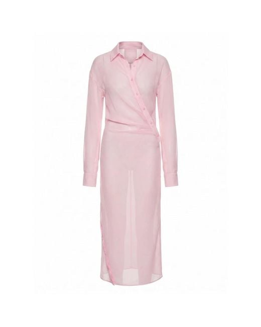 Jacquemus Pink Shirt Dresses