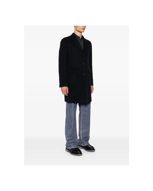 Tagliatore Black Single-Breasted Coats for men