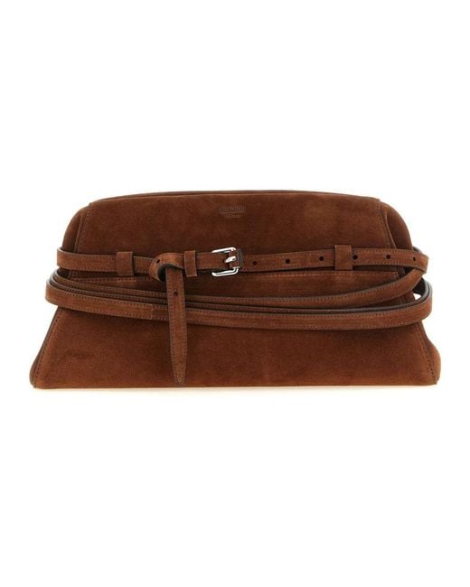 Moschino Brown Clutches