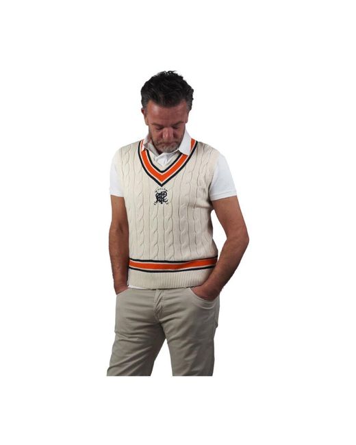 Sleeveless Knitwear Ralph Lauren pour homme en coloris Gray