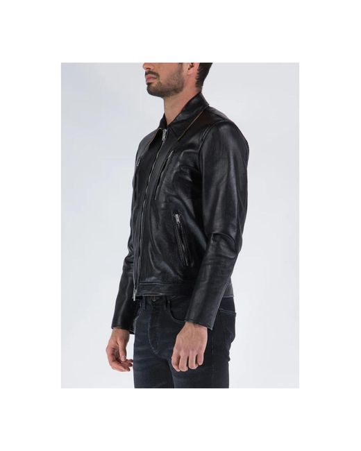 Covert Black Leather Jackets for men