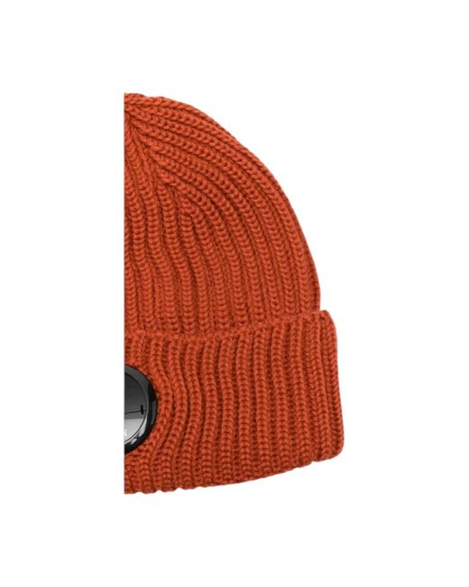 C P Company Orange Beanies for men