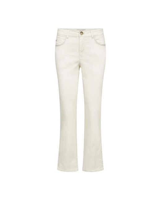 Mos Mosh Jeans ,Flared Jeans in het White