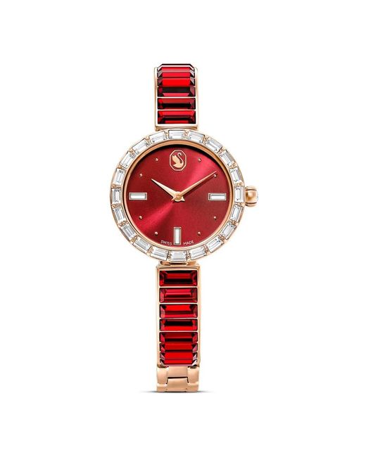 Swarovski Red Matrix Bangle Watch