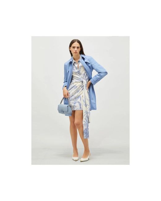 Marella Kleedjes ,Blauw ,Midi Overhemdjurk in het Blue