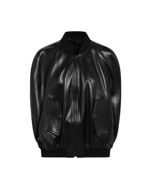 Balenciaga Black Leather Jackets