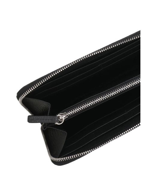 Orciani Accessoires ,Zwart ,Leer Gegreineerde Leren Portemonnee in het Black voor heren