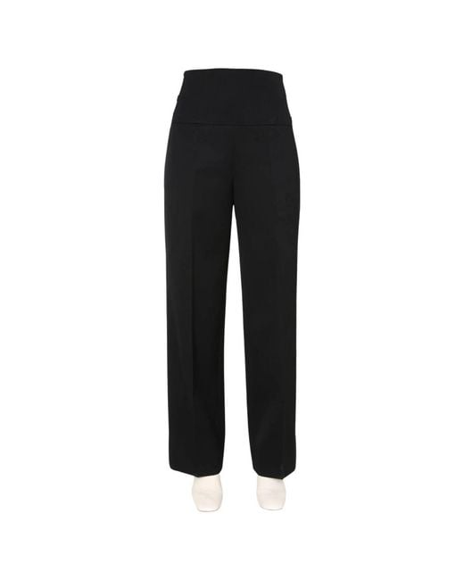 Jil Sander Black Straight Trousers