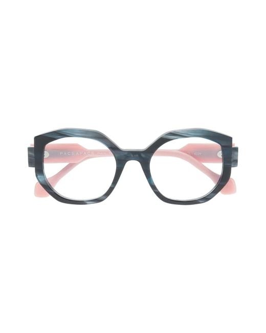 Face A Face Blue Glasses