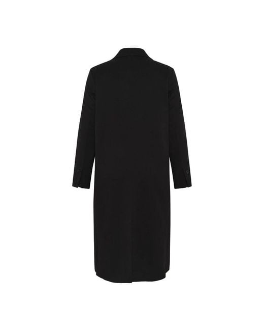 Single-Breasted Coats Kaffe de color Black