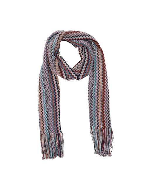 Missoni Multicolor Rectangular Scarf With Chevron Motif