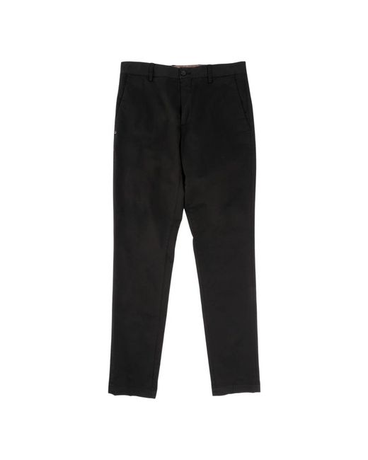 White Sand Broeken ,Zwart ,Katoen Slim Fit Chino Voor Modern Comfort in het Black voor heren