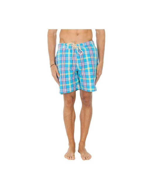Hackett Bermuda Zwemshorts in het Blue voor heren