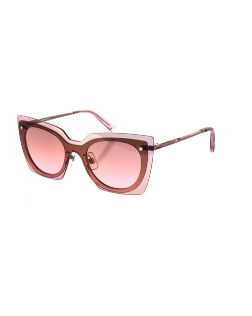 Occhiali da sole ovale rosa-metallico di Swarovski in Multicolor