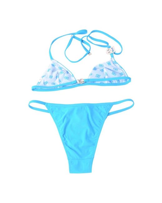 Dolce & Gabbana Blue Bikinis