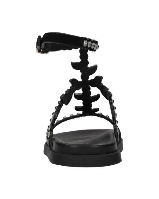Flat Sandals Emanuélle Vee en coloris Black
