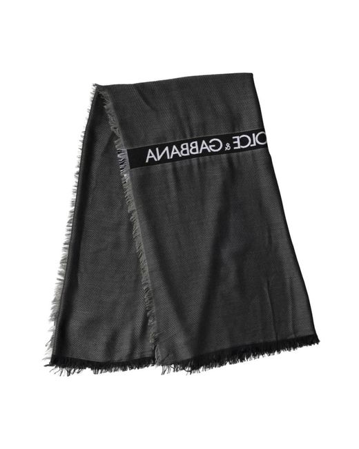 Dolce & Gabbana Black Winter Scarves for men