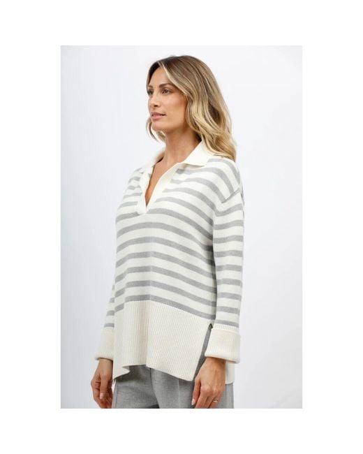 V-Neck Knitwear di Gran Sasso in Gray