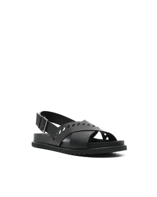 Etro Black Flat Sandals for men