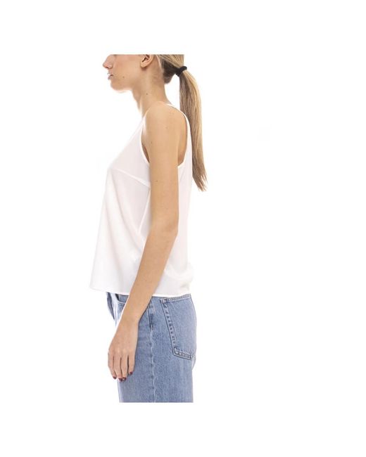 Peserico White Sleeveless Tops