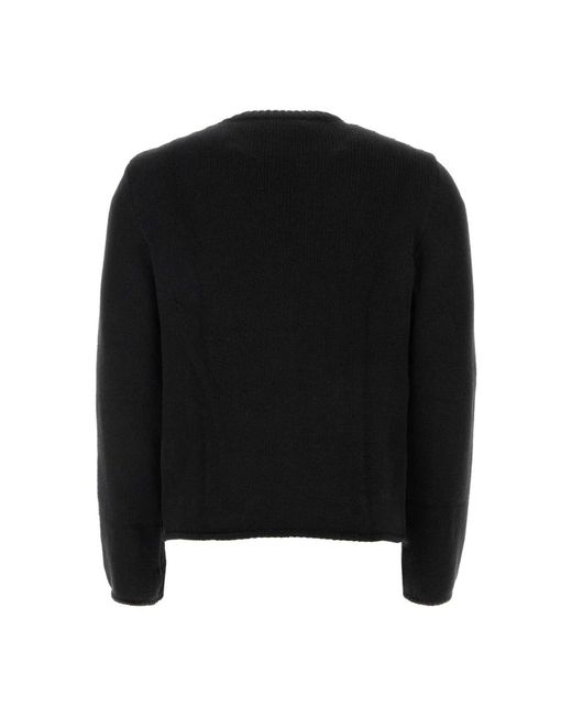 Courreges Black Round-Neck Knitwear for men