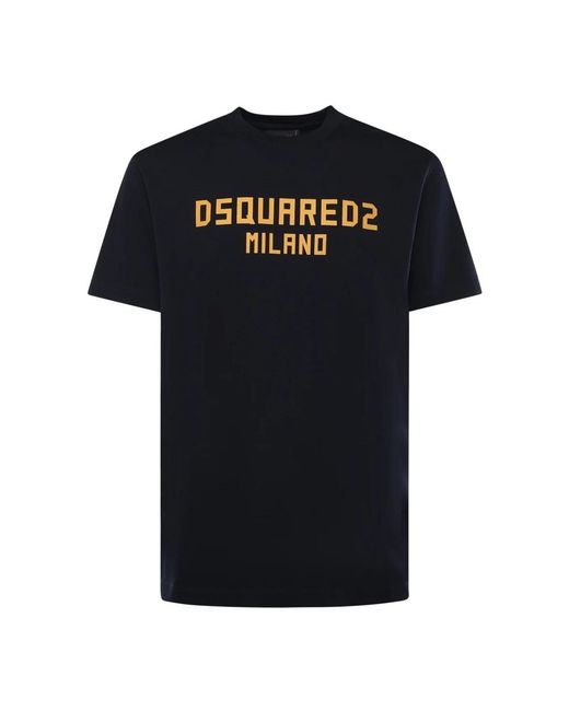 DSquared² Tops ,Zwart ,Katoen T-Shirt in het Black voor heren