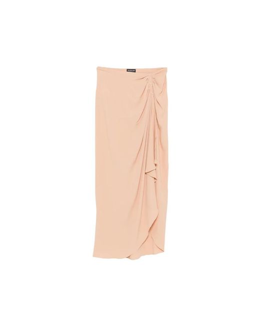 Midi Skirts Mugler de color Natural