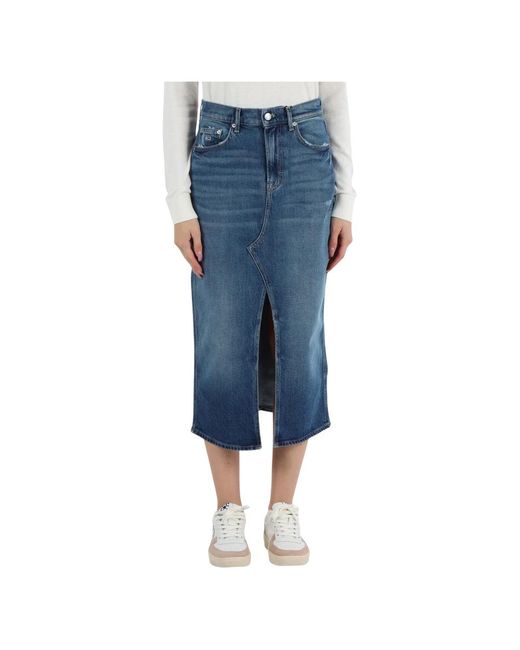 Tommy Hilfiger Denim Skirts in het Blue