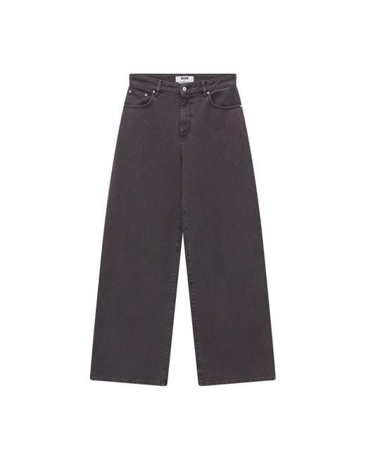 Wide Jeans MSGM de color Gray
