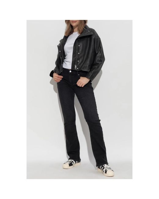 AllSaints Jassen ,Zwart ,Leer Ryder Jas in het Black