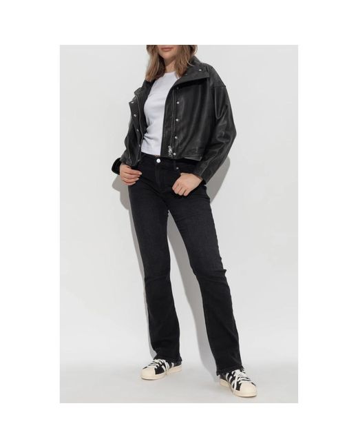 AllSaints Jassen ,Zwart ,Leer Ryder Jas in het Black