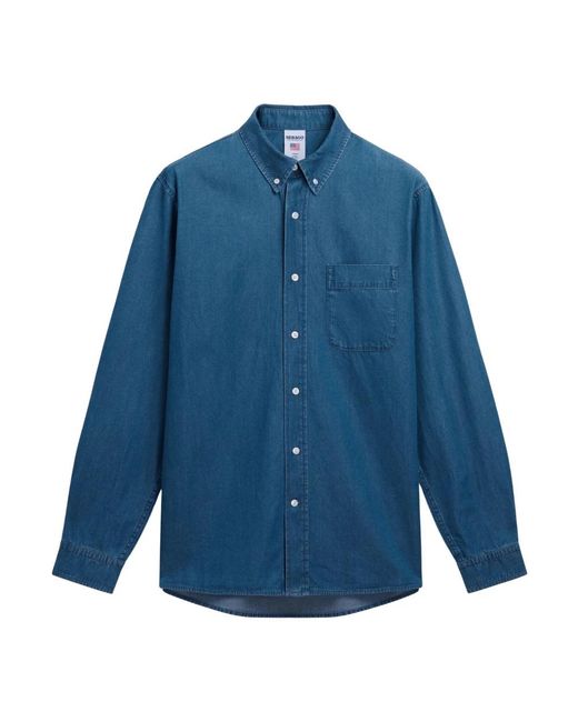 Sebago Blue Denim Shirts for men