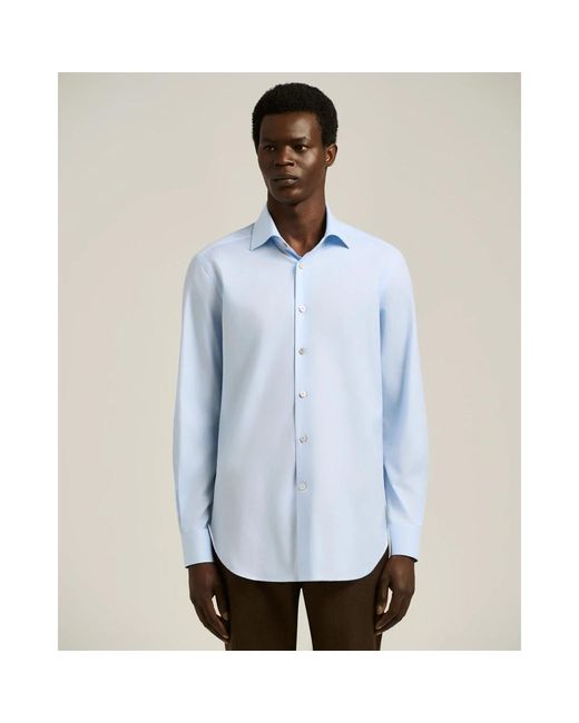 Kiton Overhemden ,Blauw ,Katoen Handgemaakt Katoenen Overhemd in het Blue voor heren