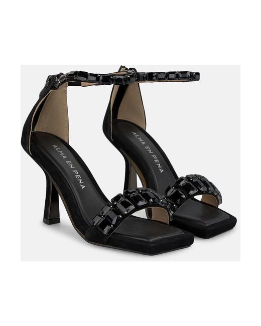 Alma En Pena. Black High Heel Sandals