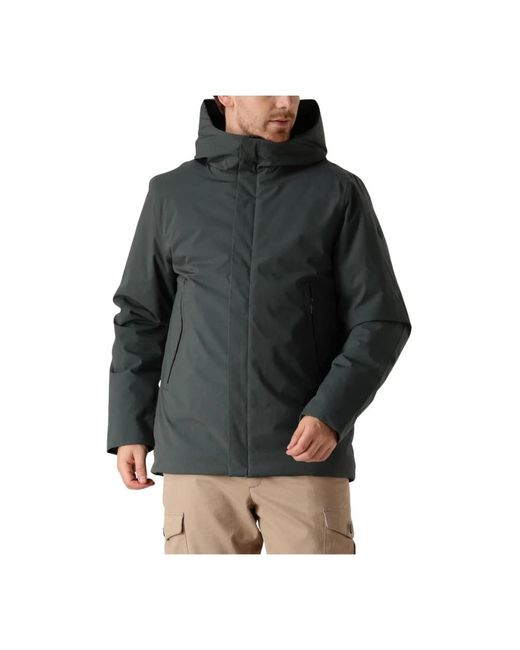 Elvine Jassen ,Groen ,Polyester Stijlvolle Groene Parka Jas Voor Mannen in het Black voor heren