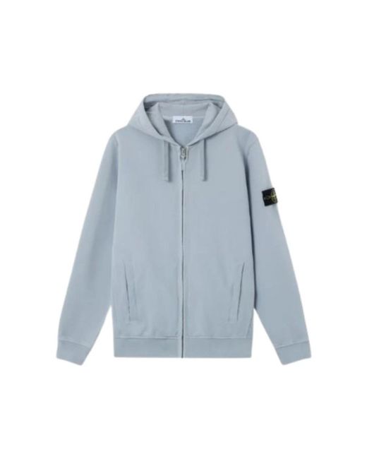 Stone Island Blue Zip-Throughs for men