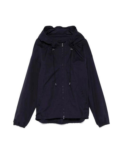Lanvin Jassen ,Blauw ,Katoen Cotton Hooded Blouson in het Blue voor heren