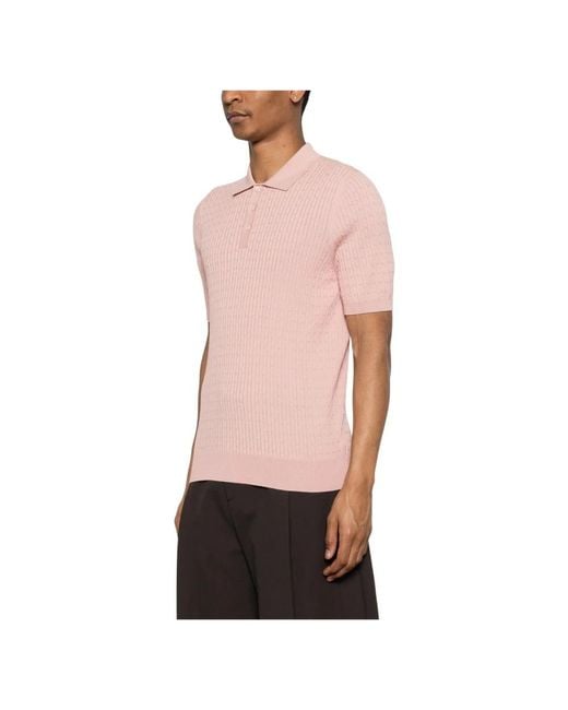 Tagliatore Pink Polo Shirts for men