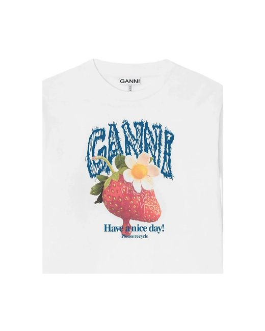 Ganni White Sweatshirts