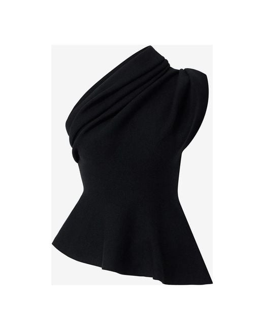 Khaite Black Sleeveless Tops