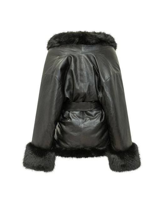 ROTATE BIRGER CHRISTENSEN Black Leather Jackets