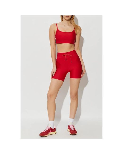 The Upside Fitness ,Rood ,Leer Oxford Training Shorts in het Red