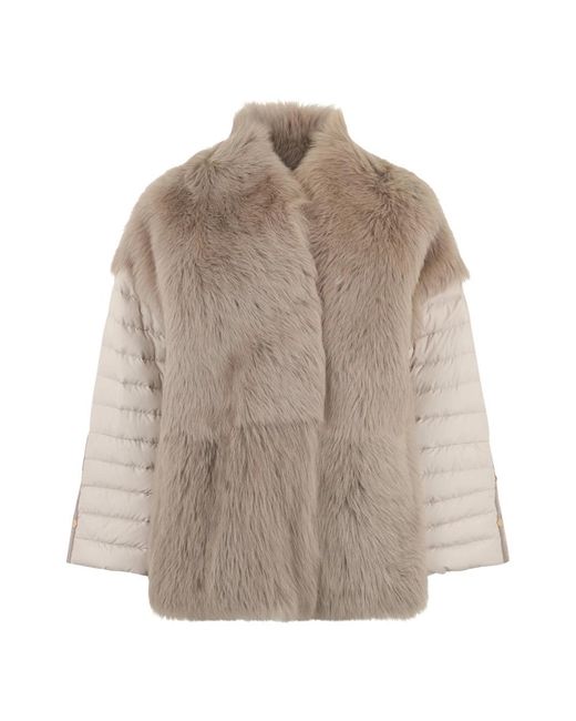 Moorer Brown Faux Fur & Shearling Jackets